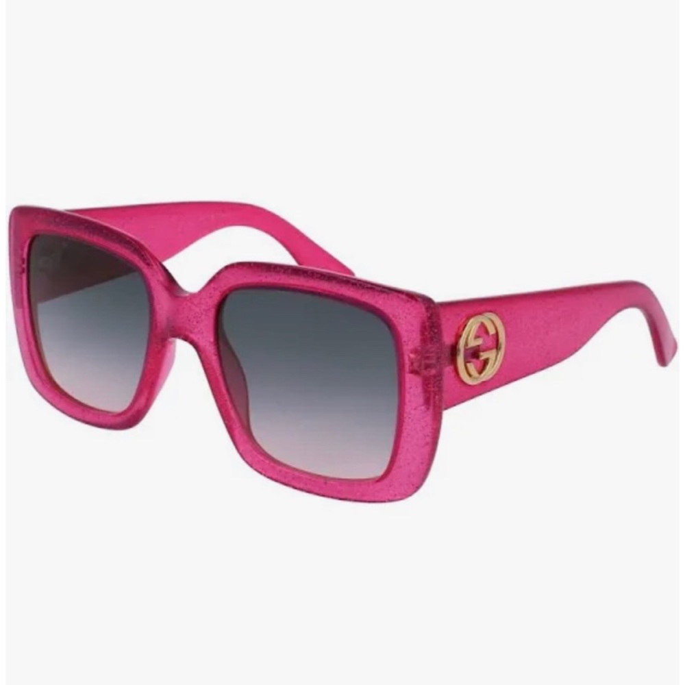 Women's GUCCI GG0141S-003 Rectangular Square Pink eye wear/ sunglasses